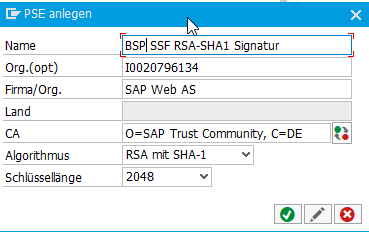 RSA-SHA Signatur