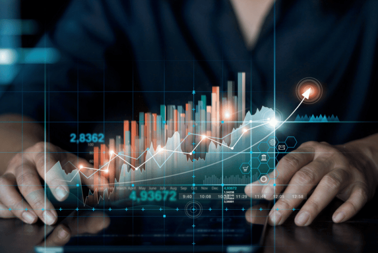 Ein Stockfoto von zwei Händen die digital etwas klicken. Steht symbolisch für SAP Fiori Apps mit QUANTO Analytics monitoren kann.
